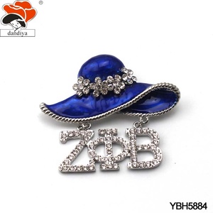 Broche en alliage XHO Chi Eta Phi Green Hat pour enfants, idéale pour les fiançailles, mariages et fêtes, cadeau pour les sororités et fraternités grecques - Product Image 5