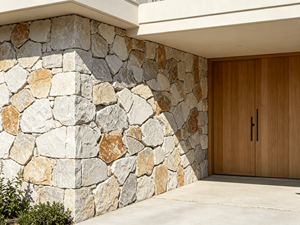 Piedra natural aleatoria de campo, granito gris-amarillo oxidado, piedra cultural para revestimiento de paredes exteriores, muros de contención, jardineras y paisajismo. - Product Image 2