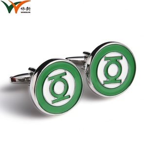 Mancuernillas Redondas de Esmalte Suave en Color Verde y Blanco, Precio Económico Directo de China - Product Image 2