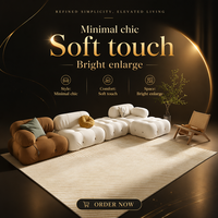 Tapis personnalisé en fibre de polyester 3D, style crème, design moderne pastoral, à poils ras, motif minimaliste, résistant aux taches, pour salon et couloir