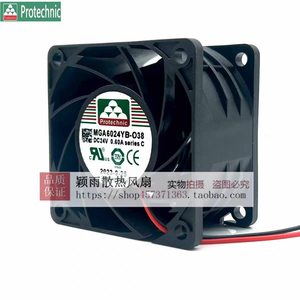 Ventilateur de refroidissement à inverseur à haut débit d'air Protechnic MGA6024YB O38 DC24V 0.60A - Product Image 1