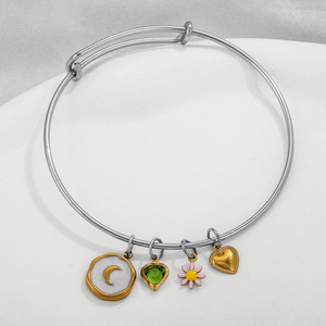 Bracelet en acier inoxydable, réglable par poussée et traction, unisexe, accessoire de bijouterie DIY - Product Image 4