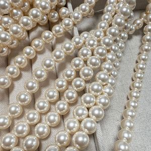 10Mm Sữa Trắng Kính Tròn Phòng Thí Nghiệm Tạo Ra Giả Ngọc Trai Lỏng Hạt Cho Tự Làm Vòng Cổ Làm - Product Image 1