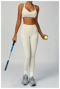 Completo Sportivo Aoyema con Leggings a Vita Alta e Reggiseno in Tessuto Riciclato, Traspirante, per Palestra, Allenamento, Fitness, Asciugatura Rapida - Product Image 5