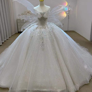 Robes de mariée à manches amovibles, robes de bal de luxe à sequins, robes de mariée princesse perlées, Vestido De Novia Lsjj97 - Product Image 1