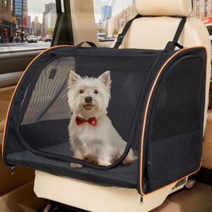 Nouveau Grand Porte-<span class=keywords><strong>Chien</strong></span> de Voiture Noir Respirant <span class=keywords><strong>avec</strong></span> Fenêtre, Grande Capacité, Universel Quatre Saisons - Product Image 1