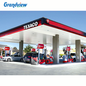 Tienda de conveniencia de bajo precio Estación de servicio de gas Dosel de gasolinera de acero ligero Luz LED de gasolina Diseño personalizado - Product Image 2