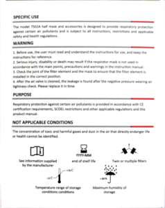قناع واقي نصف وجه من السيليكون 7502A P3 بشعار OEM - Product Image 4