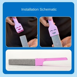 Bâton de nettoyage en <span class=keywords><strong>pierre</strong></span> ponce naturelle avec long manche en plastique PP, pour toilettes, barbecue, voiture, salle de bain, <span class=keywords><strong>raclette</strong></span>, avec brosses de nettoyage incluses - Product Image 2