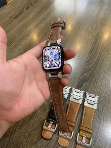 <span class=keywords><strong>Bracelet</strong></span> en <span class=keywords><strong>cuir</strong></span> véritable de luxe pour montre intelligente Ultra 2 <span class=keywords><strong>Bracelet</strong></span> de montre élégant pour IWatch Series 9 8 7 6 5 4 <span class=keywords><strong>Se</strong></span> 49mm 45mm <span class=keywords><strong>44mm</strong></span> 42mm - Product Image 2
