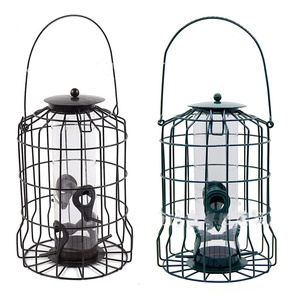 Usmilepet mới đến lồng treo chim ngoài trời lồng PC Ống sóc bằng chứng chim hoang dã trung chuyển với bảo vệ hạt giống Kim Loại Lớn - Product Image 4