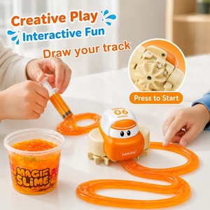 Set Giocattolo per Bambini con Auto su Pista di Slime Creativa, Percorsi Personalizzabili, Fango Magico Cristallino, Pista Elettrica per Auto - Product Image 3