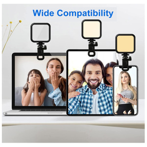 Anneau lumineux pour selfie AY-83 pour téléphone, rechargeable, 49 LED, angle réglable, clip, photographie, diffusion en direct, LED portable, éclairage de remplissage vidéo - Product Image 4