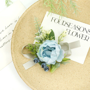 Accessori sposa sposa spilla fiore artificiale corpetto damigella d'onore Boutonniere sposa sposo corsetti - Product Image 3