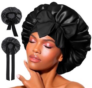 Adjustable Silk Satin <b>Bonnet</b> for Sleeping Women Night <b>Bonnet</b> for Natural Curly Hair Usa Mairun Model USA 823 - Product Image 1