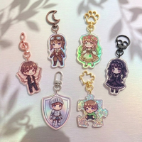 Llavero de Acrílico con Forma Creativa Personalizada, Clip de Mosquetón, Impresión UV, Charm de Acrílico Transparente, Regalo Personalizado