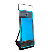Machine Photobooth Miroir Magique 70 pouces avec Écran Tactile, PC Tout-en-un, Capacité 15 Personnes, Impression en Libre-Service pour