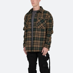 Chemise en flanelle à carreaux pour hommes, 100% coton, manches longues, sur mesure, vente en gros, fabriquée en usine - Product Image 2