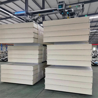 Panel Partisi Tahan Api PIR Berlapis Warna Polyurethane/EPS/Glass Wool/Rock Wool dengan Desain Modern