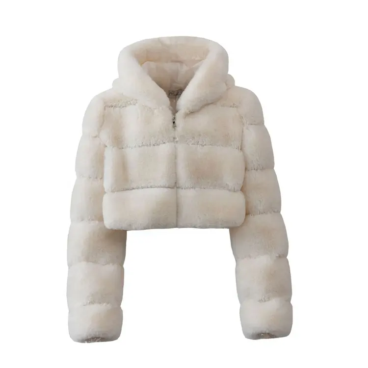 Manteau d'hiver pour femmes, en fausse fourrure de renard, Style court, fausse fourrure de lapin, tendance, nouvelle collection hiver