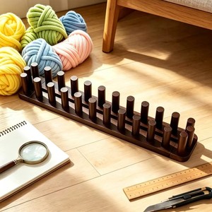 Wooden <b>Weaving</b> <b>Loom</b> Handmade DIY Tapestry Board Solid Wood Desktop Crafting Tool For Scarf Blanket Making - Product Image 1