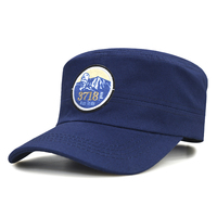 Gorras Planas de Algodón Bordadas Personalizadas, Gorra Plana Ajustable Estilo Cadete, Gorras de Camuflaje para Caza, Gorra Plana de Guardia de Seguridad