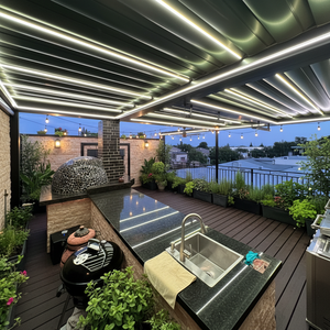 Pergola Retrattile in Alluminio Verniciato a Polvere di Alta Qualità, Facile da Montare, Sistema Completo <span class=keywords><strong>per</strong></span> Giardinaggio - Product Image 3