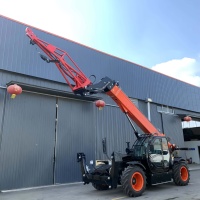 SHANNENG TH1440 Chariot télescopique 14m 4 tonnes, bras de levage télescopique, chargeuse sur pneus tout-terrain 4x4, moteur diesel Cummins, haute portée pour travaux en hauteur