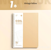 Carnet de notes vintage imprimé à spirale A5/B5 ligné pour la préparation aux examens des étudiants, idéal pour la prise de notes et comme cadeau