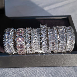 2023 Hete Fijne Sieraden Beloven Volledige Diamant Kubieke Zirkoon Ring Trouwring Voor Vrouwen - Product Image 1