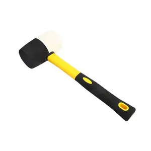 Professional Custom Firbregalss Handle hammer double color Rubber Mallet Hammer
