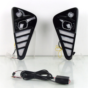 Nuevo coche DRL para <span class=keywords><strong>Toyota</strong></span> <span class=keywords><strong>Yaris</strong></span> <span class=keywords><strong>Cross</strong></span> 2023 2024 LED Luz de circulación diurna conducción antiniebla luz diurna con luces de señal de giro 12V - Product Image 3