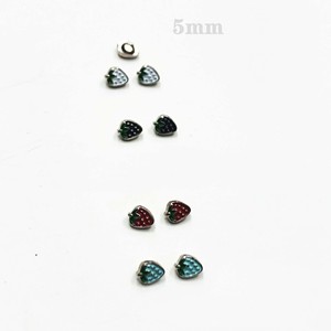 5*4Mm DIY Quần Áo Mini Dâu Tây Nút Đồ Chơi Áo Phụ Kiện Dễ Thương Búp Bê Ăn Mặc Thủ Công Trang Trí Hợp Kim Kim Loại Men May Nút - Product Image 5