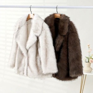 Manteau en fausse fourrure de renard OFTBUY pour <span class=keywords><strong>femme</strong></span>, veste courte oversize duveteuse dégradée, épaisse et chaude pour l'hiver, personnalisable OEM, faible MOQ, expédition rapide - Product Image 6