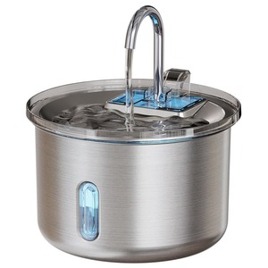 Fuente de agua para mascotas Jpet de acero inoxidable, redonda, automática, con circulación, para perros y gatos, diseño desmontable y duradero, FT400 - Product Image 1