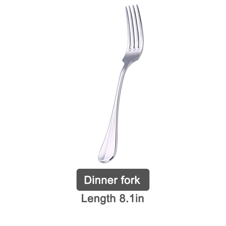 ส้อมทานอาหารสีเงิน