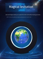 YUANZHOU Globe terrestre décoratif au design moderne, à lévitation magnétique, avec éclairage LED, en PC gonflable, aimant et adaptateur UE, pour chambre à coucher