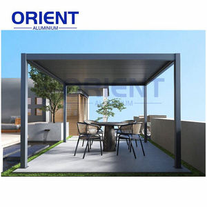 Structure en aluminium de vitrage de <span class=keywords><strong>toit</strong></span> de couverture de patio de vérandas en verre de pergola extérieure contemporaine - Product Image 1
