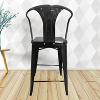 Tabouret de bar industriel contemporain Intérieur Extérieur Chaises de bar pour cuisines commerciales à structure métallique