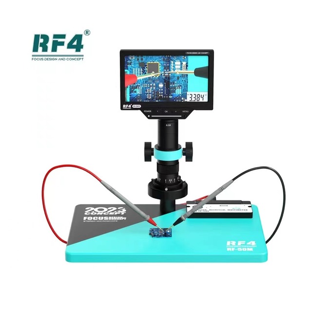 RF4 RF-50M 3 In1 Mobile Phone Repair Motherboard Digital High-definition Microscope Multimeter Spot Welding Repair BGA Workbench