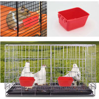 Cage à oiseaux en plastique écologique tasse mangeoire à volaille et bol d'abreuvement pour poulet et pigeon utilisation intérieure et extérieure en PP