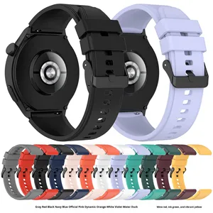Nuovo Cinturino in Silicone per Orologio <span class=keywords><strong>GT3</strong></span> <span class=keywords><strong>Pro</strong></span> Universale 20mm/22mm Colore Solido con Fibbia a Perno Design Sportivo - Product Image 1