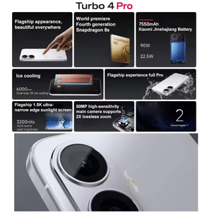 Nouveau Smartphone 5G Turbo 4 Pro avec Écran de 3200 nits de Luminosité Maximale, Appareil Photo Ultra Grand Angle 50MP pour Prises de Vue dans <span class=keywords><strong>Tous</strong></span> <span class=keywords><strong>les</strong></span> Scénarios - Product Image 4