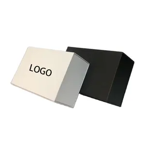 批发定制Logo印花折叠鞋盒可重复使用的瓦楞白色黑纸鞋盒