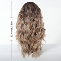 Perruque nouée à la main de style européen et américain, fil de soie, 13*6 pouces, naturelle, réaliste, respirante, facile à porter, dégradé doré pour femme
