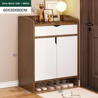 Meuble à chaussures en bois MDF de grande capacité, style nordique moderne, simple, pour entrée, balcon, salon, 11
