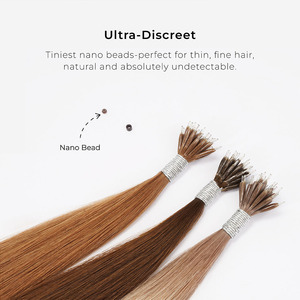 Extension per <span class=keywords><strong>Capelli</strong></span> con Anelli Nano a Doppia Trama, Colore <span class=keywords><strong>Nocciola</strong></span>, 100% <span class=keywords><strong>Capelli</strong></span> Remy di Prima Qualità, Invisibili e Senza Cuciture, Senza Perdita di <span class=keywords><strong>Capelli</strong></span> - Product Image 5