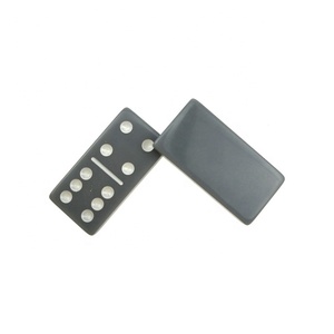 Fichas de dominó de colores grises, Doble 6 dominó, fábrica profesional, venta al por mayor a granel, acrílico, buen precio - Product Image 3