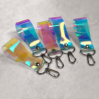 Cordón de PVC Vibrante Personalizado, Correa de Muñeca Transparente Impermeable, Llavero para Porta Identificaciones, Bonito Colgante para Bolsos, Regalo Creativo para Fiestas