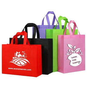 Nieuwste Eigen Logo Eco Pp Niet-geweven Hot Promotie Item Non Woven Tote Boodschappentas Beige, non Woven Tas Met Logo